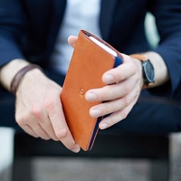 Hnědo modrá peněženka s pouzdrem na iPhone 6 Plus/6s Plus | Peněženka s pouzdrem na iPhone 6+/6s+