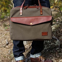 Briefcase - khaki