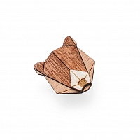 Dámská dřevěná brož Bear Brooch