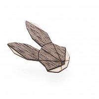Dámská dřevěná brož Hare Brooch