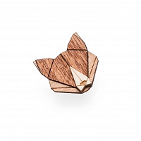 Dámská dřevěná brož Fox Brooch