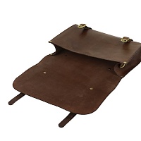 Leather Briefcase - hnědá