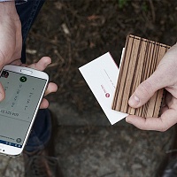Dřevěný vizitkovník Linea Note