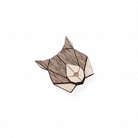 Dámská dřevěná brož Lynx Brooch