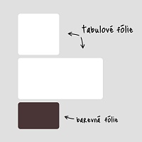 Obdelníkové tabulové folie bílé do pracovny na zeď detail | Bílé tabule obdélníky malá sada (t28)