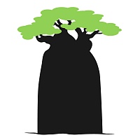 Samolepící tabule na zeď pro děti baobab detail | Nalepovací tabule Baobab (t01)