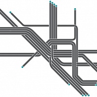 Samolepka na zed underground šedá 072 tyrkysová 055 | Underground (su1612)
