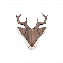 Dámská dřevěná brož Deer Brooch