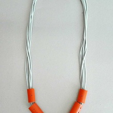 Gumičkový náhrdelník orange