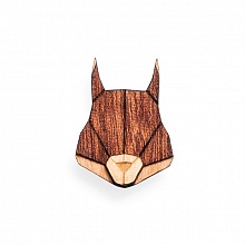 Dámská dřevěná brož Squirrel Brooch