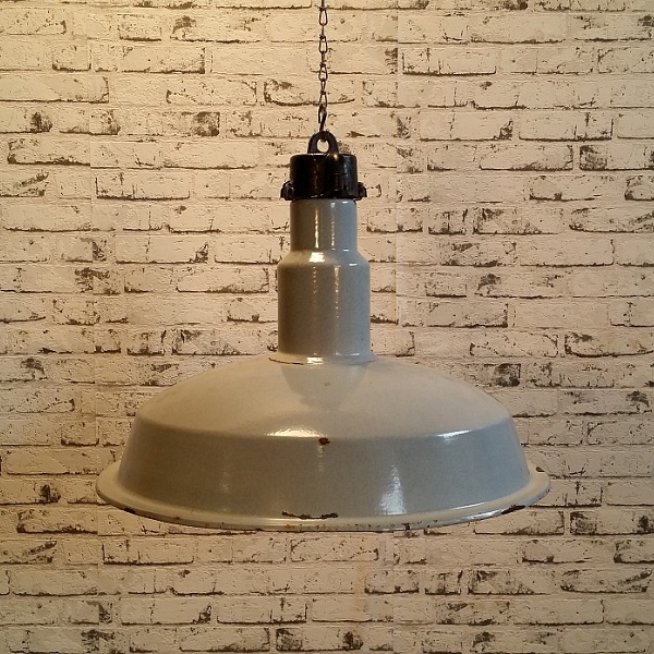 Industriální smaltovaná lampa | Industrial Antik