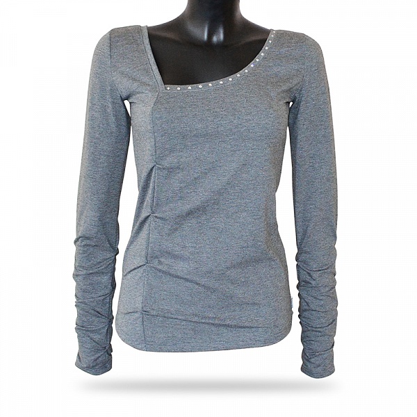 DÁMSKÝ TOP BARRSA CRYSTAL SHINE GREY | Barrsa