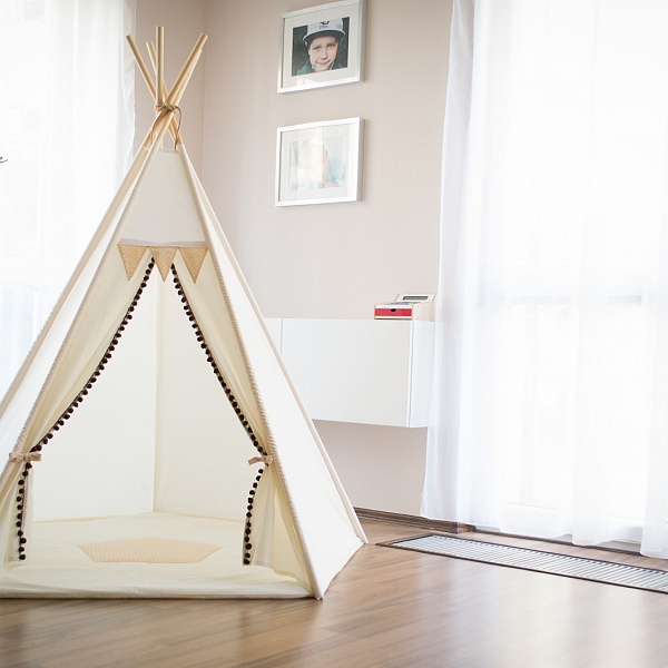 Teepee v neutrálních tónech | Happy-teepee