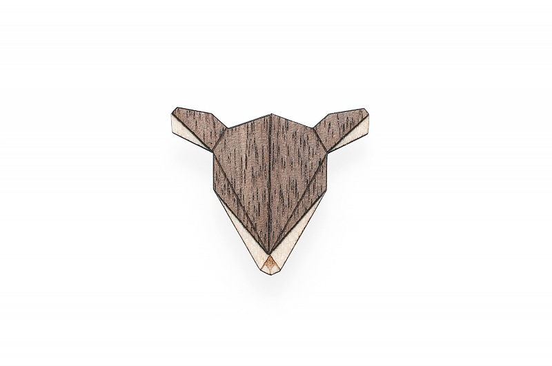 Dámská dřevěná brož Doe Brooch
