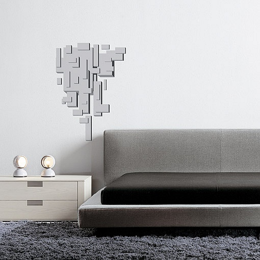 Design na stěnu složený z bloků vytvářející prostorový efekt. | Blocks (w02)