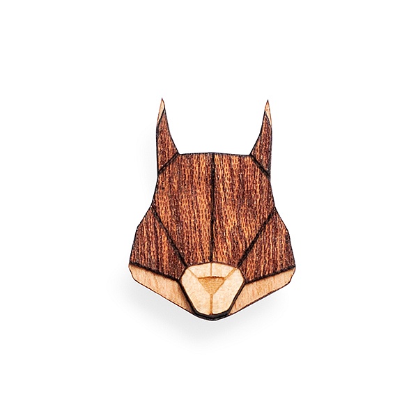 Dámská dřevěná brož Squirrel Brooch
